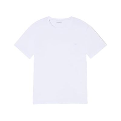 Giorgio Armani Herr PIMA bomull rund hals t-shirt vit S Giorgio Armani Herr PIMA bomull rund hals t-shirt vit S