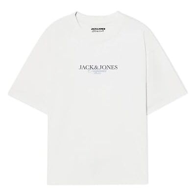 JACK & JONES Jorbillyburg Tee Ss Crew Neck FST, Ljus vit, XS JACK & JONES Jorbillyburg Tee Ss Crew Neck FST, Ljus vit, XS