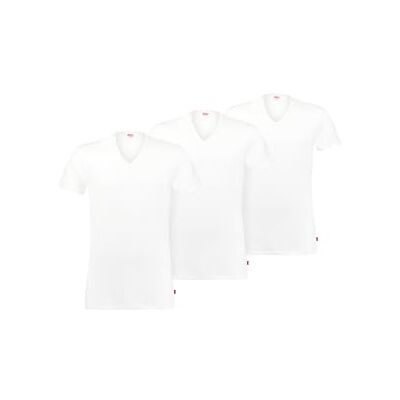 Levi's V-ringad tröja för män (3-pack), Vit, S Levi's V-ringad tröja för män (3-pack), Vit, S
