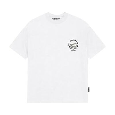 JACK & JONES herr Jcolido bröst-t-shirt Ss Crew Neck FST, Ljus vit, S JACK & JONES herr Jcolido bröst-t-shirt Ss Crew Neck FST, Ljus vit, S