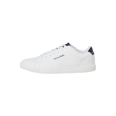 JACK & JONES Jfwboss Pu Noos sneakers för män, Vit detalj marinblå blazer, 40 EU JACK & JONES Jfwboss Pu Noos sneakers för män, Vit detalj marinblå blazer, 40 EU