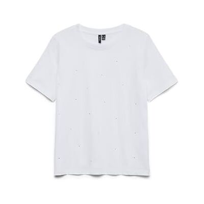 VERO MODA Vmpaulina detalj Ss t-shirt Ga JRS Noos, Ljus vit, S VERO MODA Vmpaulina detalj Ss t-shirt Ga JRS Noos, Ljus vit, S