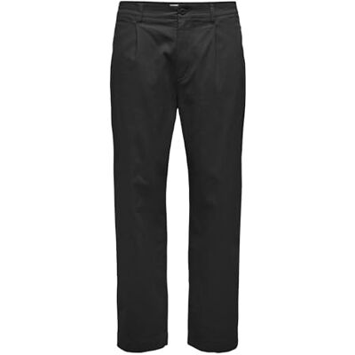 Only & Sons Onsfade Nicky Loose Chino 0241 byxa, svart, 36W / 32L Only & Sons Onsfade Nicky Loose Chino 0241 byxa, svart, 36W / 32L
