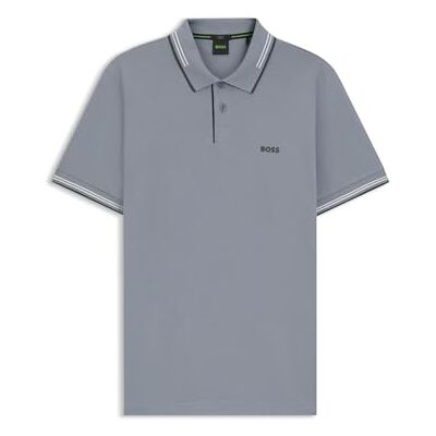 Boss Herr Paul Polo Slim Fit i stretchbomull med logotyp, Mörkgrå026, XXL Boss Herr Paul Polo Slim Fit i stretchbomull med logotyp, Mörkgrå026, XXL