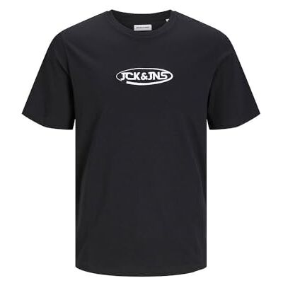 JACK & JONES JACOLIVER SS Tee, svart, XL JACK & JONES JACOLIVER SS Tee, svart, XL