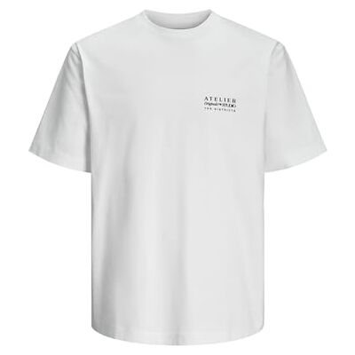 JACK & JONES JACK&JONES Jorbrooklyn Graphic Back Tee Ss C.N, Ljus vit, S JACK & JONES JACK&JONES Jorbrooklyn Graphic Back Tee Ss C.N, Ljus vit, S