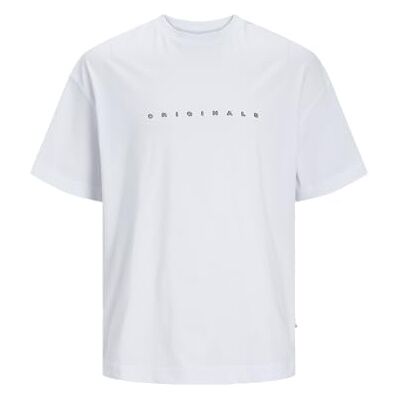 JACK & JONES JOREASTER Activity Tee SS Crew Neck, Ljus vit/tryck: org, M JACK & JONES JOREASTER Activity Tee SS Crew Neck, Ljus vit/tryck: org, M
