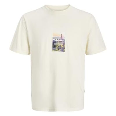 JACK & JONES Jcotier foto tryck tee Ss crew neck, Söt majs, XS JACK & JONES Jcotier foto tryck tee Ss crew neck, Söt majs, XS