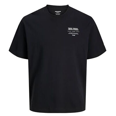 JACK & JONES Jjeurban Edge Studio Tee Ss O-Neck Noos, svart, M JACK & JONES Jjeurban Edge Studio Tee Ss O-Neck Noos, svart, M