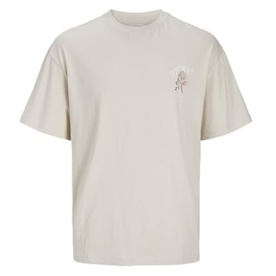 JACK & JONES Jjcharge tryckt T-shirt Ss Crew Neck, Moonbeam, M JACK & JONES Jjcharge tryckt T-shirt Ss Crew Neck, Moonbeam, M
