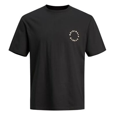 JACK & JONES JORSEQUOIA Graphic Back SS Crew Neck, svart, S JACK & JONES JORSEQUOIA Graphic Back SS Crew Neck, svart, S