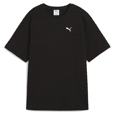 PUMA ESS upphöjd avslappnad strukturerad t-shirt svart PUMA ESS upphöjd avslappnad strukturerad t-shirt svart