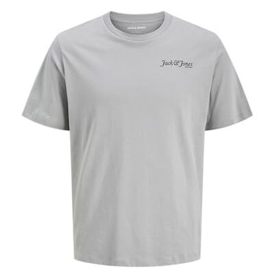 JACK & JONES Jjyuki Back Tee Ss Crew Neck Bf, Ultimate Grey, M JACK & JONES Jjyuki Back Tee Ss Crew Neck Bf, Ultimate Grey, M