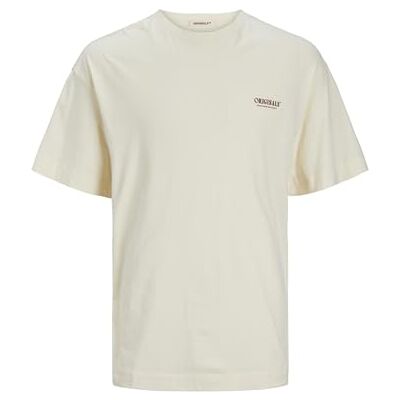 JACK & JONES JORMYKONOS GEO Tee SS Crew Neck LN, Buttercreme, XL JACK & JONES JORMYKONOS GEO Tee SS Crew Neck LN, Buttercreme, XL