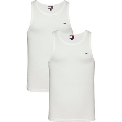 Tommy Jeans herr TJM XSLIM 2PCK RIB TANK EXT andra t-shirts, Multi, XXL, Multi (Ecru/Ecru), XXL Tommy Jeans herr TJM XSLIM 2PCK RIB TANK EXT andra t-shirts, Multi, XXL, Multi (Ecru/Ecru), XXL