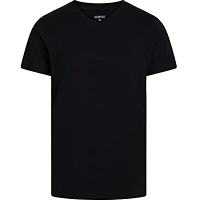 NORVIG Herr V-hals S/S svart t-shirt, S NORVIG Herr V-hals S/S svart t-shirt, S