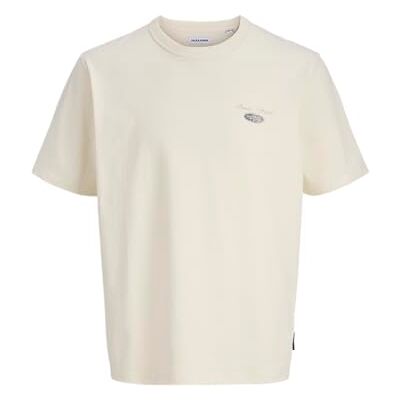 JACK & JONES Jjedover Graphic Tee Ss Crew Neck Sn, Antik vit, S JACK & JONES Jjedover Graphic Tee Ss Crew Neck Sn, Antik vit, S