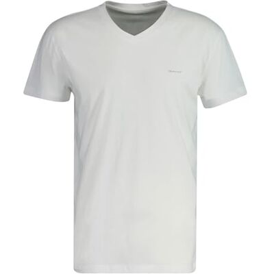 GANT V-ringad T-shirt för män, 2-pack underkläder, vit, standard (2-pack), Vit, one size GANT V-ringad T-shirt för män, 2-pack underkläder, vit, standard (2-pack), Vit, one size