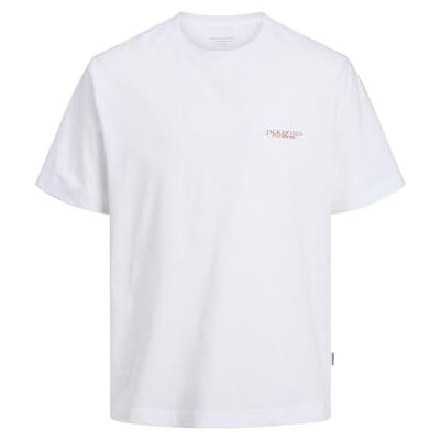 JACK & JONES manliga t-shirt plus storlek ryggtryck T-shirt, Ljus vit, 3XL JACK & JONES manliga t-shirt plus storlek ryggtryck T-shirt, Ljus vit, 3XL