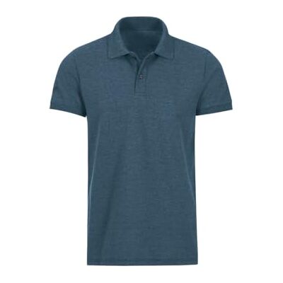 Trigema Slim Fit pikétröja för män av lyxig piké, Jeans-melerad, M Trigema Slim Fit pikétröja för män av lyxig piké, Jeans-melerad, M