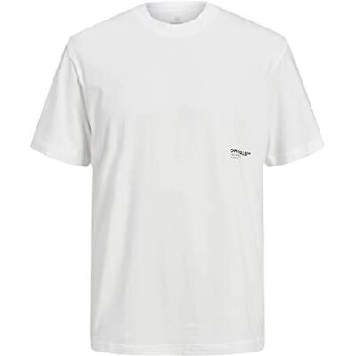 JACK & JONES Jorclan Tee SS Crew Neck T-Shirt Män, Ljus vit, XL JACK & JONES Jorclan Tee SS Crew Neck T-Shirt Män, Ljus vit, XL