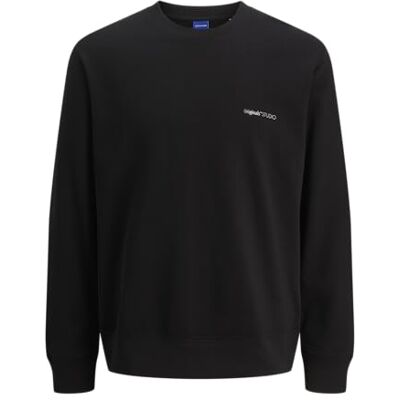 JACK & JONES Jorvarenna Painted Back Sweat Crew Neck, svart, L JACK & JONES Jorvarenna Painted Back Sweat Crew Neck, svart, L