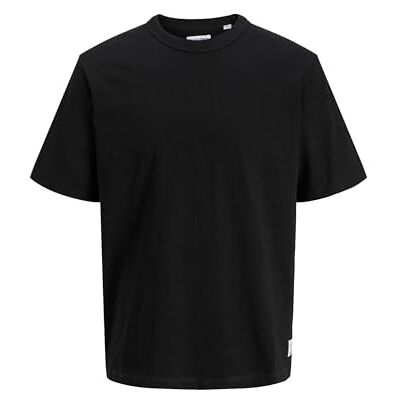 JACK & JONES Jjedover Tee Ss Crew Neck, svart, L JACK & JONES Jjedover Tee Ss Crew Neck, svart, L
