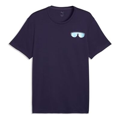PUMA M Kör Nitro grafisk T-shirt djup plommon PUMA M Kör Nitro grafisk T-shirt djup plommon