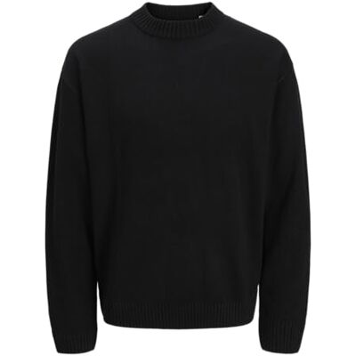 JACK & JONES Jjeurban Jack Knit Crew Neck Sn, svart, M JACK & JONES Jjeurban Jack Knit Crew Neck Sn, svart, M