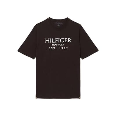 Tommy Hilfiger herr BT-Big Hilfiger TEE-T MW0MW37920, S/S t-shirt, svart, 2XLT, svart (svart), XXL Tommy Hilfiger herr BT-Big Hilfiger TEE-T MW0MW37920, S/S t-shirt, svart, 2XLT, svart (svart), XXL
