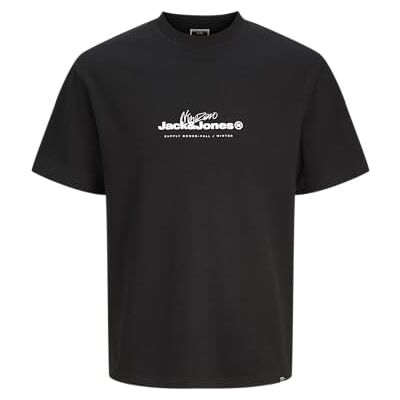 JACK & JONES JACK&JONES JCOCHARLIE varumärke Tee SS Crew Neck, svart, M JACK & JONES JACK&JONES JCOCHARLIE varumärke Tee SS Crew Neck, svart, M