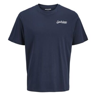 JACK & JONES Jjyuki Back Tee Ss Crew Neck Bf, Sky Captain, M JACK & JONES Jjyuki Back Tee Ss Crew Neck Bf, Sky Captain, M