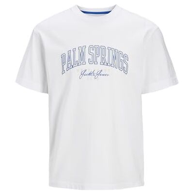 JACK & JONES Jjdetroit Tee Ss Crew Neck, Vit, L JACK & JONES Jjdetroit Tee Ss Crew Neck, Vit, L