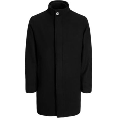 JACK & JONES Jprcckeith ull blandning stancollar coat Sn, svart, XXL JACK & JONES Jprcckeith ull blandning stancollar coat Sn, svart, XXL