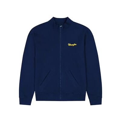 Wrangler herr funnel neck zip sweatshirt, marinblå, M Wrangler herr funnel neck zip sweatshirt, marinblå, M
