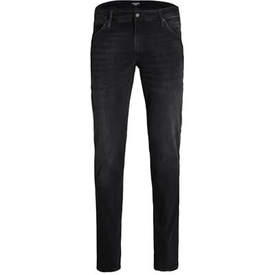 JACK & JONES Male Plus Size Slim Fit Jeans Glenn Fox GE 147, Svart denim, 46W x 34L JACK & JONES Male Plus Size Slim Fit Jeans Glenn Fox GE 147, Svart denim, 46W x 34L