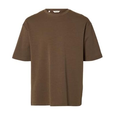SELECTED FEMME SELECTED MEN Slhlooseoscar Ss O-Neck Tee Noos, Chokladchip, XXL SELECTED FEMME SELECTED MEN Slhlooseoscar Ss O-Neck Tee Noos, Chokladchip, XXL