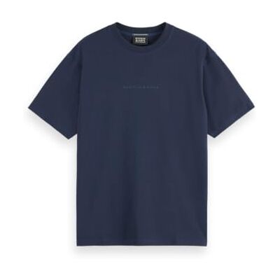 Scotch & Soda Seasonal Core Logo T-shirt med avslappnad passform, Sky Captain 401, S Scotch & Soda Seasonal Core Logo T-shirt med avslappnad passform, Sky Captain 401, S