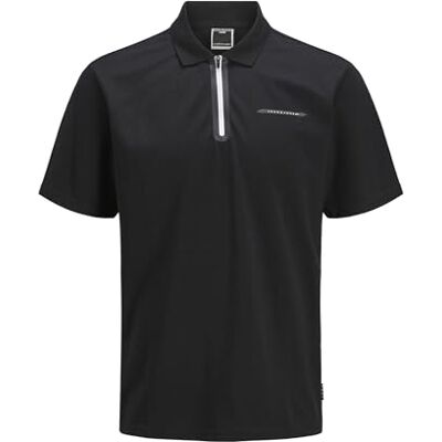 JACK & JONES Jcofusion Pique Polo Ss Sn, svart, L JACK & JONES Jcofusion Pique Polo Ss Sn, svart, L