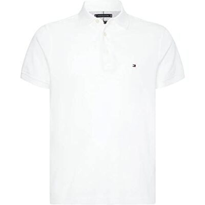 Tommy Hilfiger Herr S/S pikétröjor, Vit (vit), S Tommy Hilfiger Herr S/S pikétröjor, Vit (vit), S