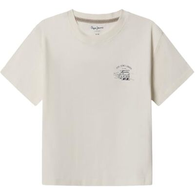 Pepe Jeans pojkar Sherlock t-shirt, vit (Mousse White), 4 Pepe Jeans pojkar Sherlock t-shirt, vit (Mousse White), 4