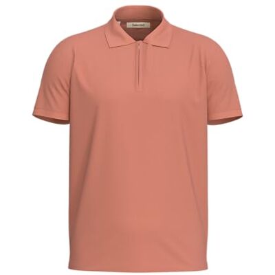 SELECTED MEN Slhfave Zip Ss Polo Noos, Roségryning, XL SELECTED MEN Slhfave Zip Ss Polo Noos, Roségryning, XL