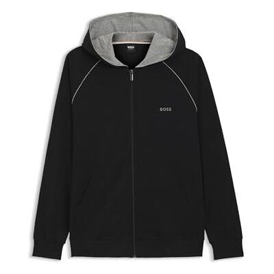 Boss Mix&Match H loungewear jacka för män, Black1, M Boss Mix&Match H loungewear jacka för män, Black1, M