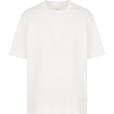 Giorgio Armani The Grid, Sustainable, All Over Tonal-logotyp T-shirt, Vit, XS Giorgio Armani The Grid, Sustainable, All Over Tonal-logotyp T-shirt, Vit, XS
