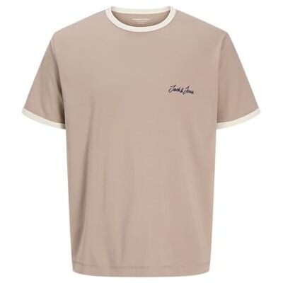 JACK & JONES Jornorrebro Ringer Tee Ss Crew Neck SMU, mocha meringue, XS JACK & JONES Jornorrebro Ringer Tee Ss Crew Neck SMU, mocha meringue, XS