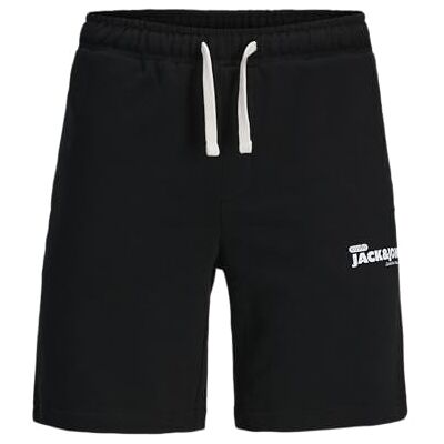 JACK & JONES Jpstgordon Charge Print Sweat Shorts Mid, svart, S JACK & JONES Jpstgordon Charge Print Sweat Shorts Mid, svart, S