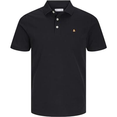 JACK & JONES Jjepaulos Polo Ss Noos pikétröja för män, Svart/detalj: klassisk, XL JACK & JONES Jjepaulos Polo Ss Noos pikétröja för män, Svart/detalj: klassisk, XL