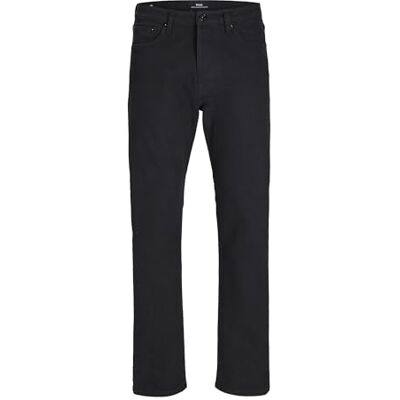 JACK & JONES Regular fit jeans avslappnad passform, Svart denim, 34W / 32L JACK & JONES Regular fit jeans avslappnad passform, Svart denim, 34W / 32L