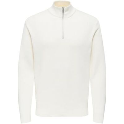 Only & Sons Onsphil Reg 12 Struc Half Zip Knit Noos, Molndansare, XS Only & Sons Onsphil Reg 12 Struc Half Zip Knit Noos, Molndansare, XS
