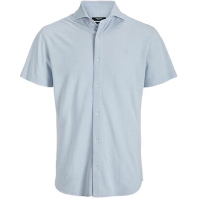 JACK & JONES Jprblalance Pique S/S skjorta SMU, Chambray Blue, XL JACK & JONES Jprblalance Pique S/S skjorta SMU, Chambray Blue, XL